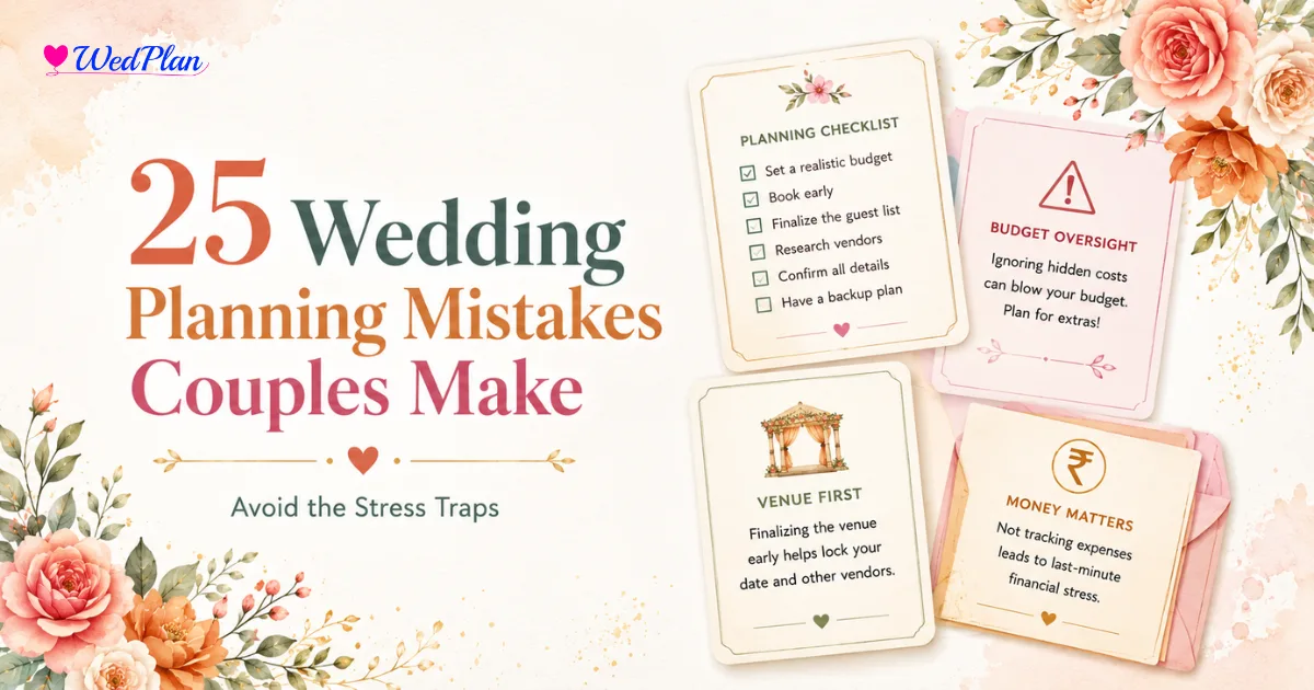 25 Wedding Planning Mistakes Couples Make