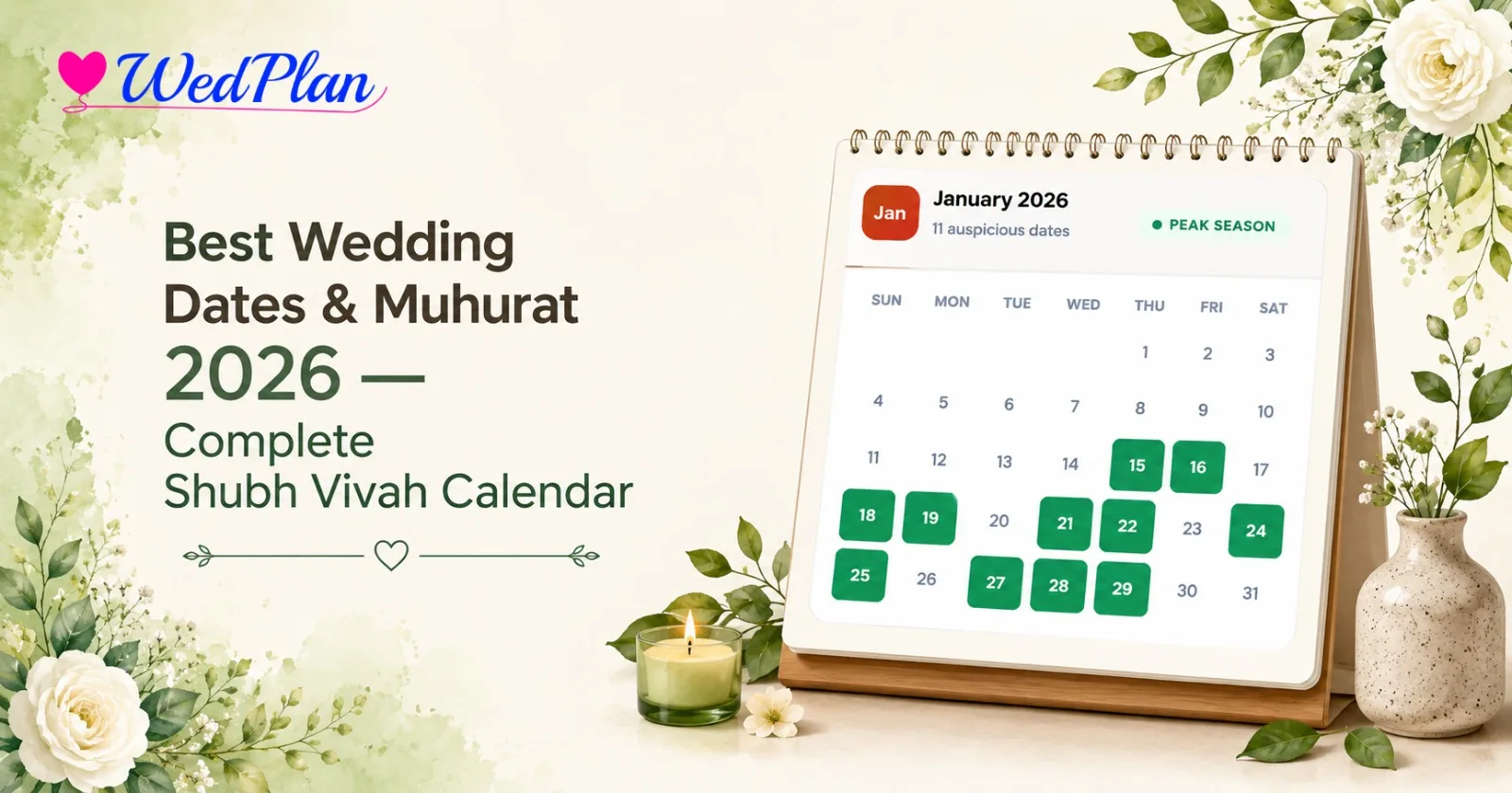 Wedding Dates Muhurat 2026 Complete Calendar